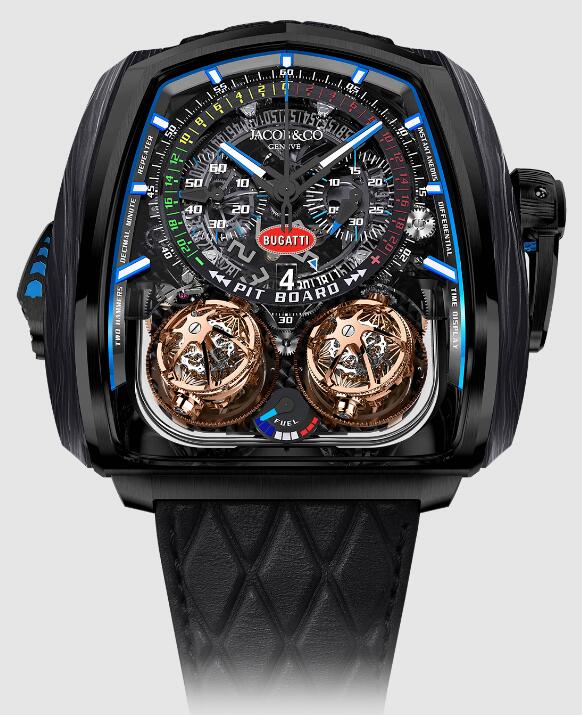 Review Jacob & Co TWIN TURBO FURIOUS BUGATTI TT200.21.AB.AB.A Replica watch - Click Image to Close